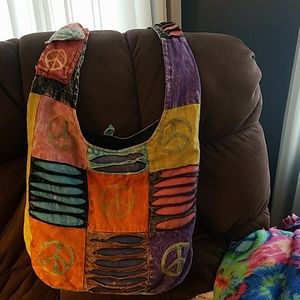 Vintage shoulder bag peace